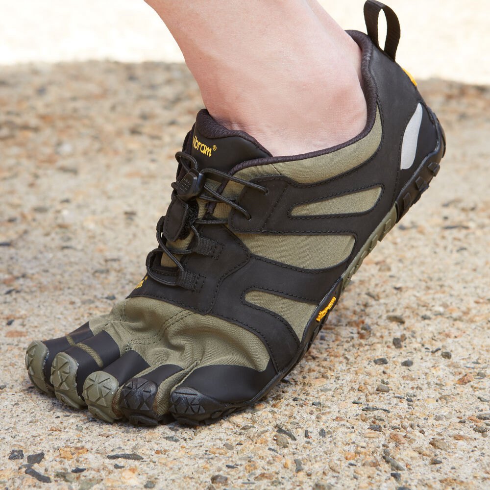 Vibram FiveFingers Dames V-Trail 2.0 - Bergschoenen Olijfgroen/Zwart - 745360CEL